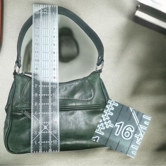 Nine & Co. Bags l Olive Green Purse, Satchel l Medium l Chain Accent l VGUC - Picture 6 of 11